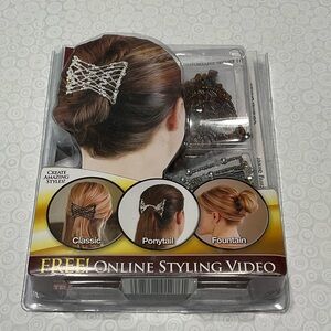 Elegant Hair Styling Clip with Beads